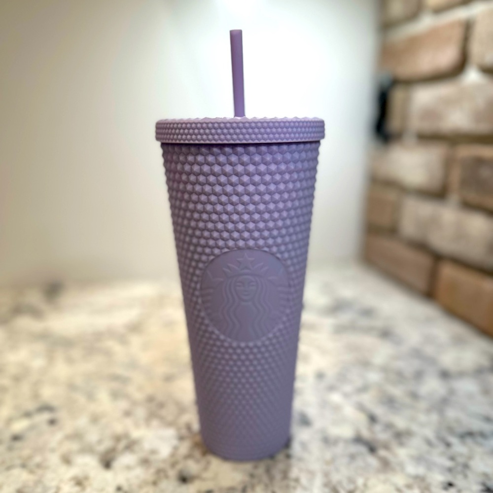 NWT Starbucks matte purple studded tumbler!💜